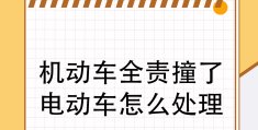 骑电动车被撞对方全责怎么处理(骑电瓶车被撞对方全责处理流程)