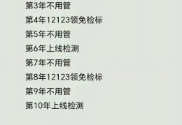 新车现在多少年免检(新车多少年免检标志)